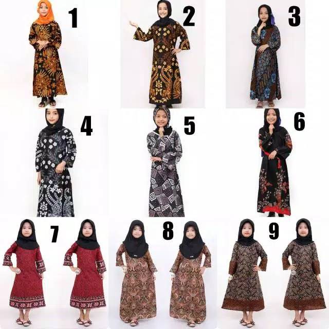 Gebyar Cuci Gudang Gamis Batik Anak // Sale // Usia 4-9 tahun