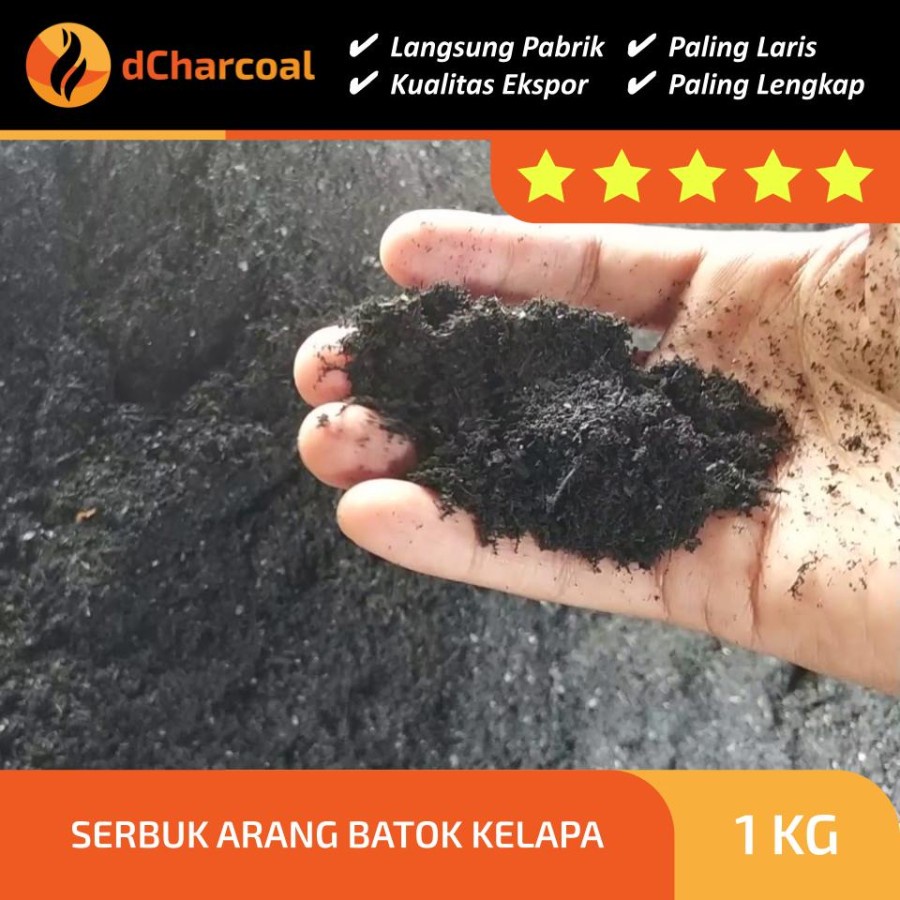 Serbuk Arang Batok Kelapa Powder Charcoal Coconut Shell