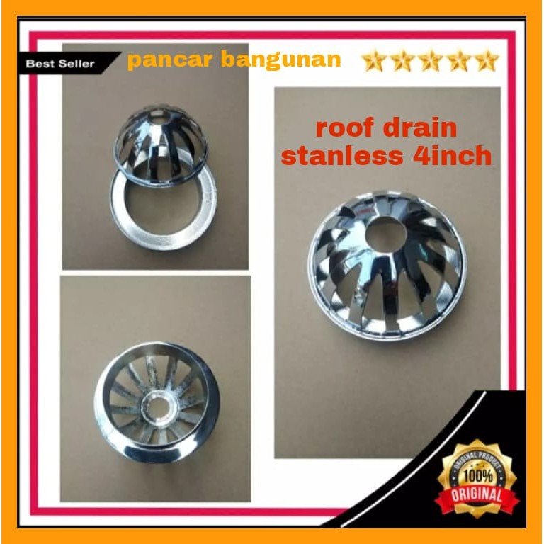 ROOF DRAIN STAINLESS 4 INCH - SARINGAN TALANG 4 INCH - ROOF DRAIN STAINLESS - ROOF DRAIN - ROOF DRAI