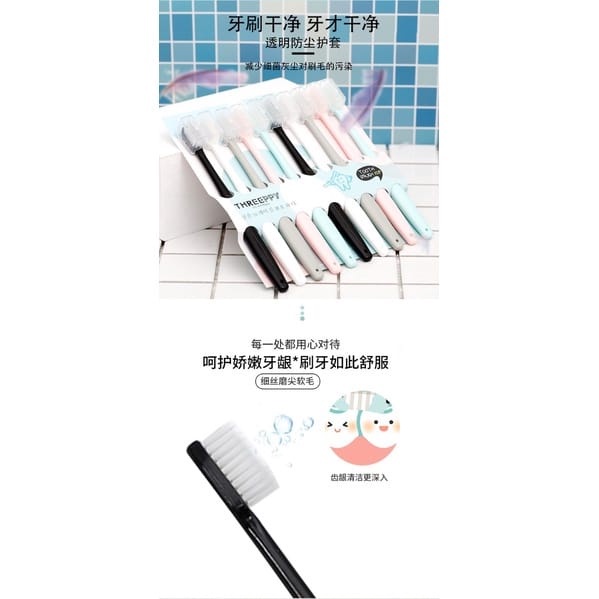 Sikat Gigi Dewasa Bahan Lembut 1 SET ISI 10 PCS Toothbrush Double Care Sensitive AFM