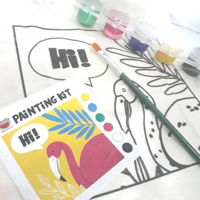 

Tote Bag Flamingo Painting Kit