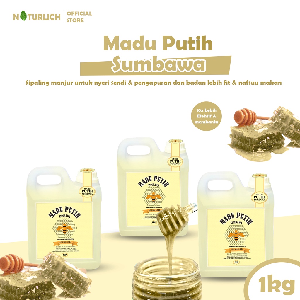 

Madu Putih Sumbawa Asli 1kg | Madu Asli Ternak Untuk kesehatan Tubuh & Tulang nyeri sendi