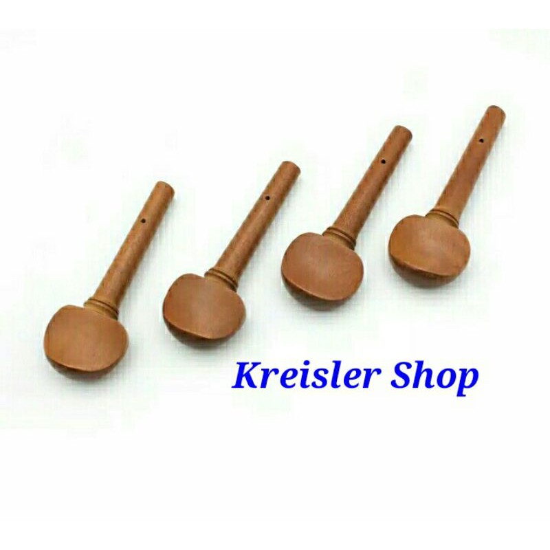 Peg biola warna coklat kayu Jujube Violin Peg untuk biola 3/4 atau 4/4