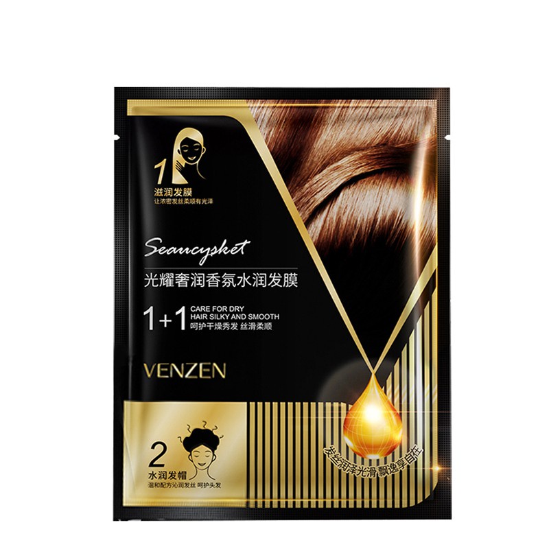 (BOW) Venzen Masker Rambut Hair Mask Care for Dry Silky And Smooth Perawatan Rambut