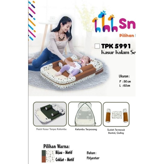 Kasur Bayi Kolam + Kelambu Snobby Seri Swan