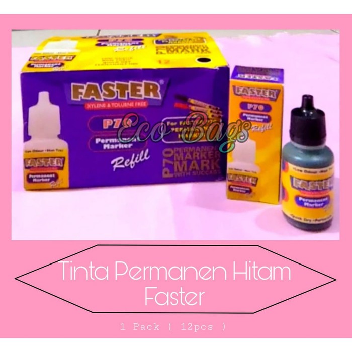 

Tinta Faster / Refill Tinta Faster Permanent / Tinta Spidol - Hitam