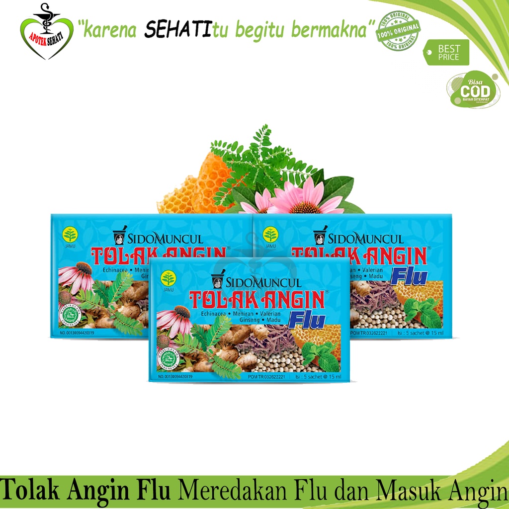 TOLAK ANGIN FLU PER BOX ISI 12 SACHET- TOLAK ANGIN CAIR UNTUK FLU