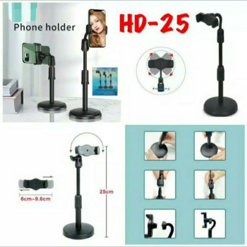 Holder stand hp universal handphone holder black