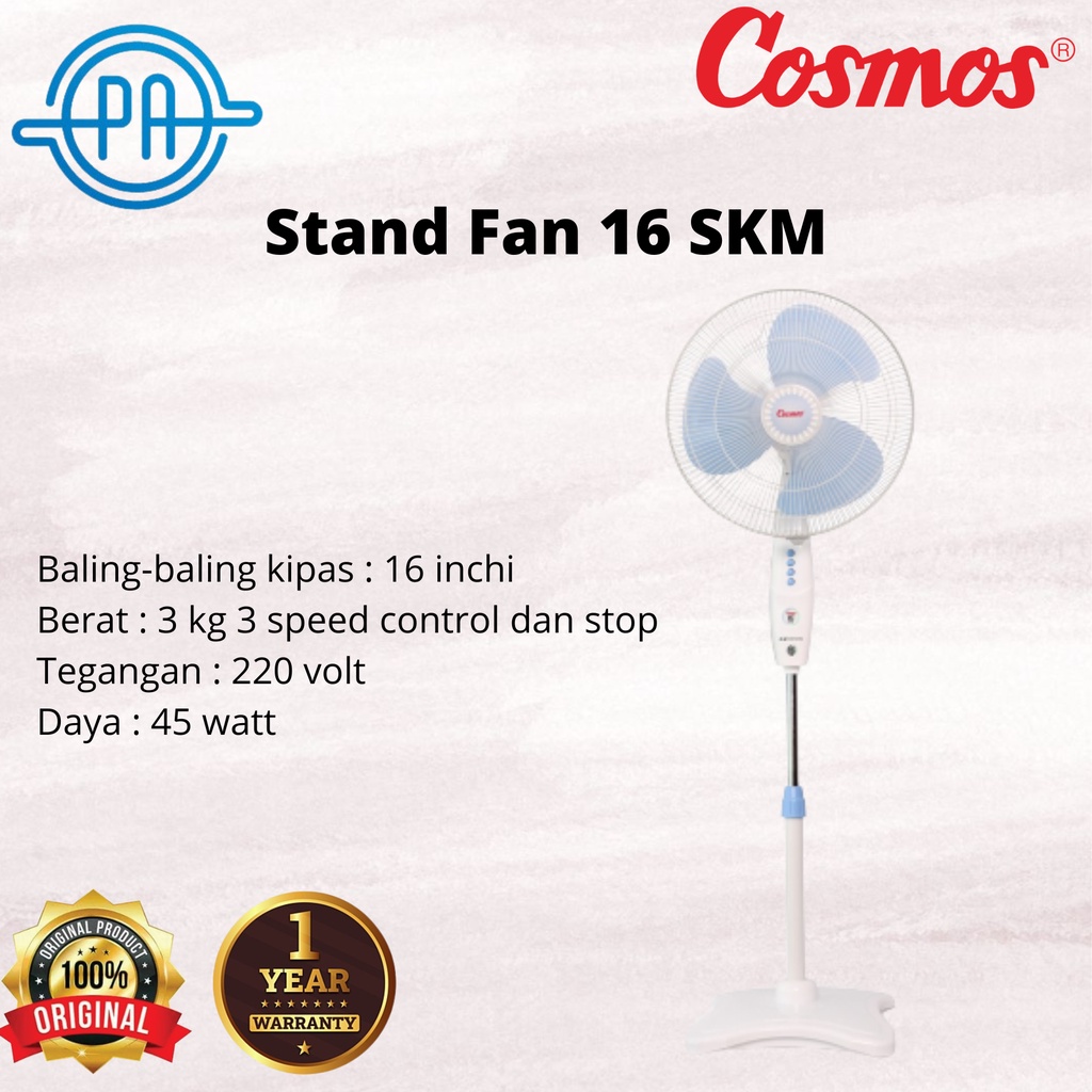 Kipas Angin Cosmos STAND FAN16-SKM 16 inch