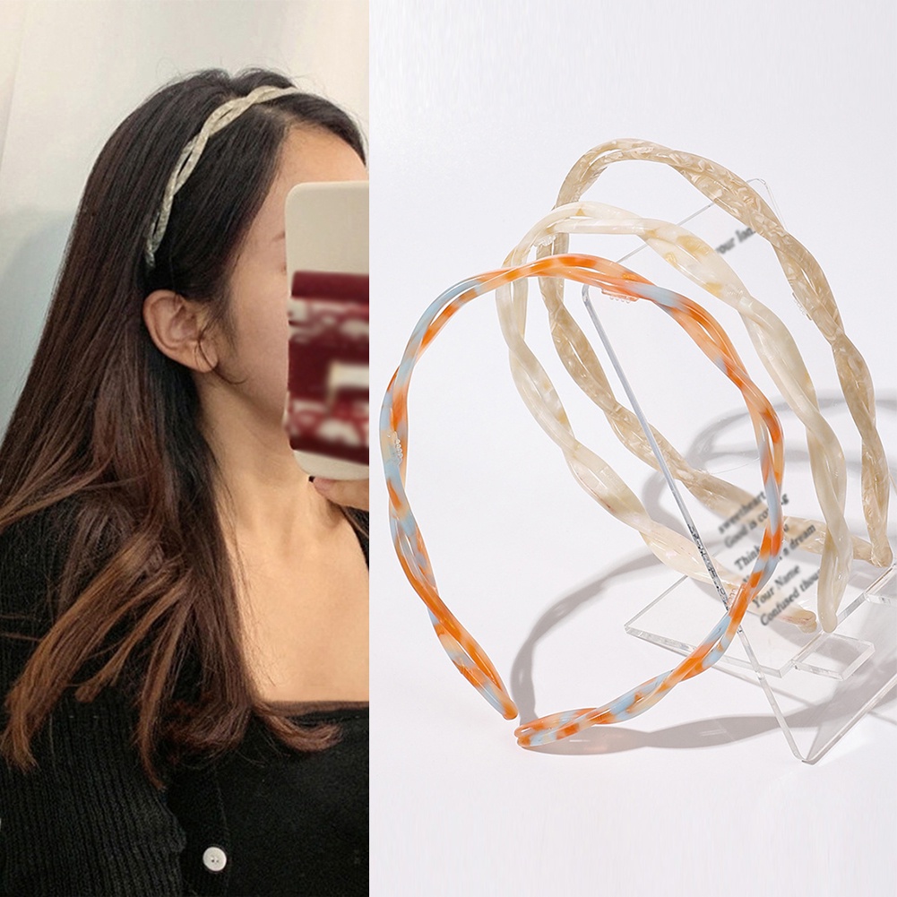 Bando Rambut Model Kepang Gaya Korea Anti Slip Untuk Wanita