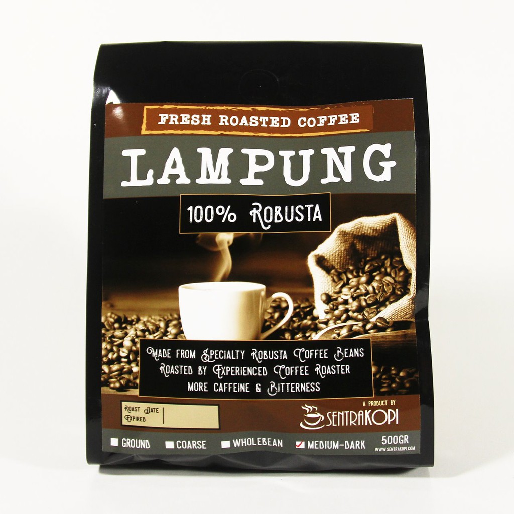 

Kopi Lampung 500 Gram - Bubuk / Biji - Asli Robusta Coffee 500Gr by SentraKopi Espresso Kopi Hitam