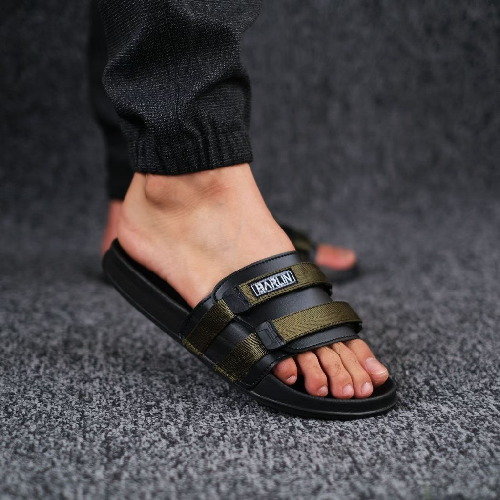 COD SANDAL SLIDE PRIA DEWASA SANTAI PRIA MINING BARLIN 1413 KANVAS PREMIUM ASLI ORIGINAL CASUAL 100% PRIA KERJA KANTOR NYAMAN || SANDAL SLOP PRIA INDIAN TERBARU LEBARAN 2022