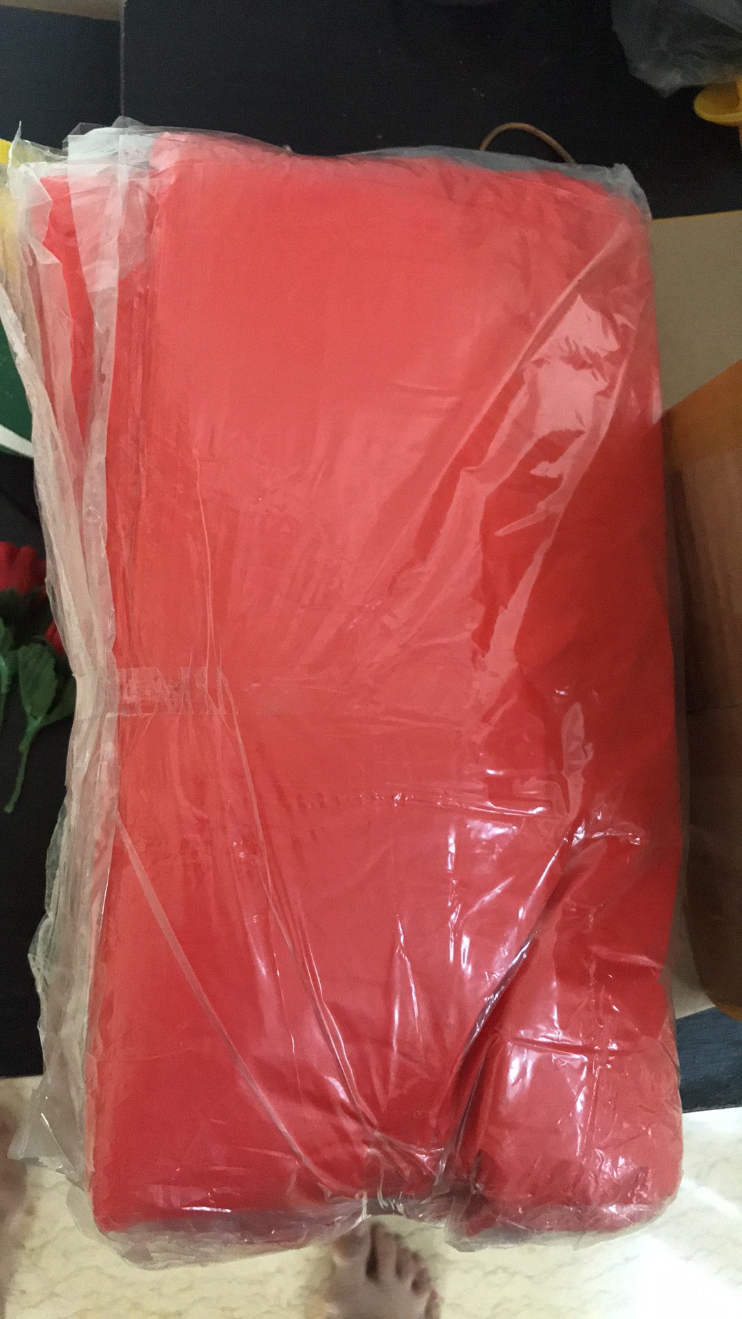 1 Pack (50 Lbr) Kresek Jumbo Tas Plastik Hdpe Merah/putih 35