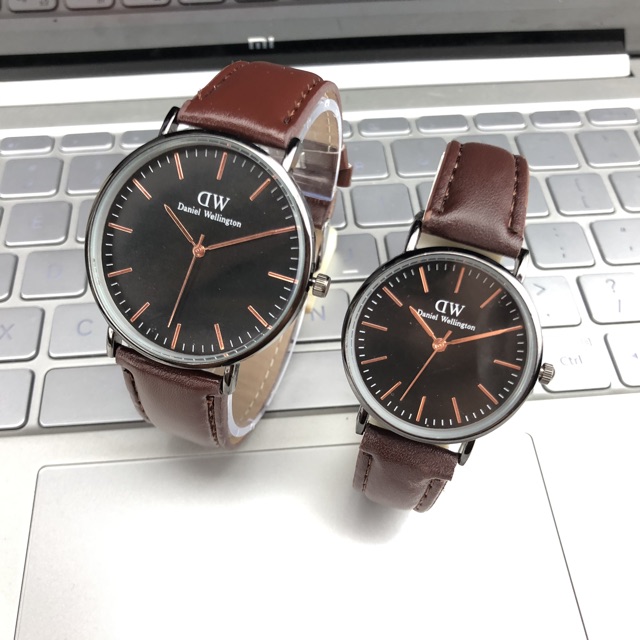 COD✅ Jam tangan couple kulit pria wanita jam polos fashion mural s1020