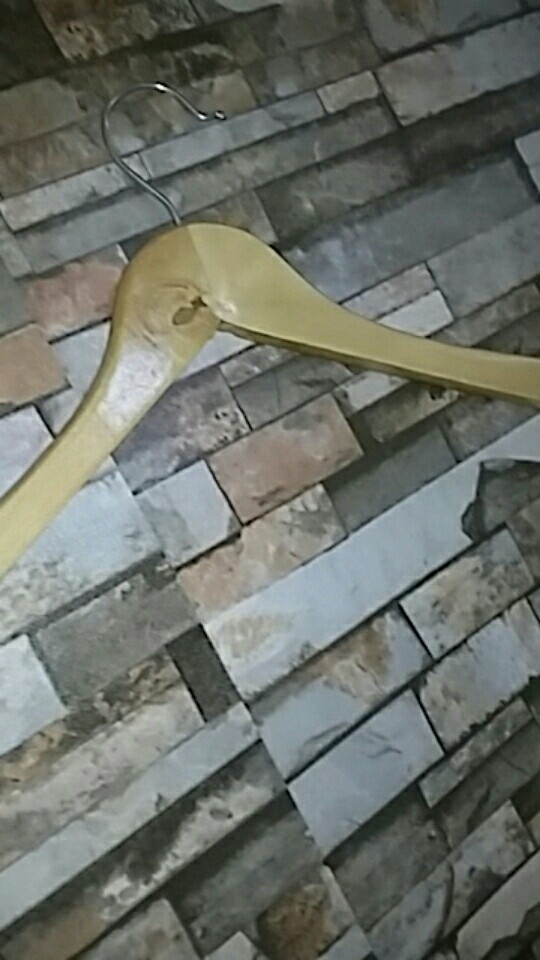 Gantungan Baju / Hanger Kayu Natural Dewasa Super