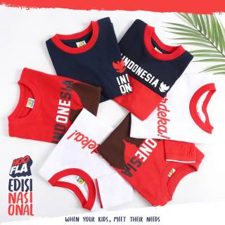 HT43 INDONESIA NAVY KAOS  DISTRO HOOFLA  MERAH PUTIH ANAK  