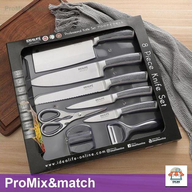 

PROFESSIONAL KNIFE SET PERLENGKAPAN PISAU DAPUR IDEALIFE SDVD6545DV