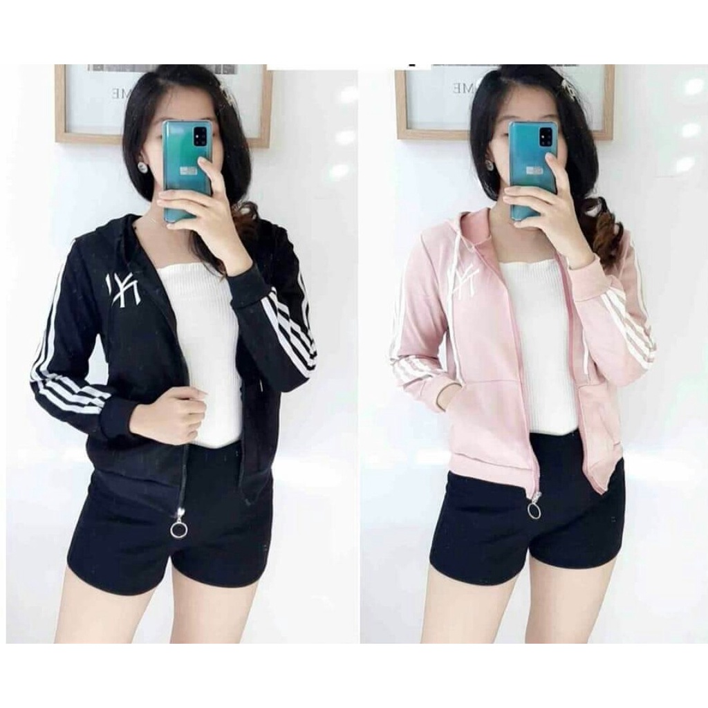 FWG - JAKET NY LIST / JAKET WANITA / JAKET MURAH WANITA / ATASAN JAKET MODEL BARU / JAKET