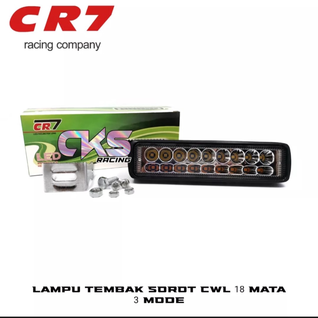 Lampu Tembak Sorot 9 LED CWL Warm White LED 18 Mata 3 Warna Putih bisa COD lamp tembak