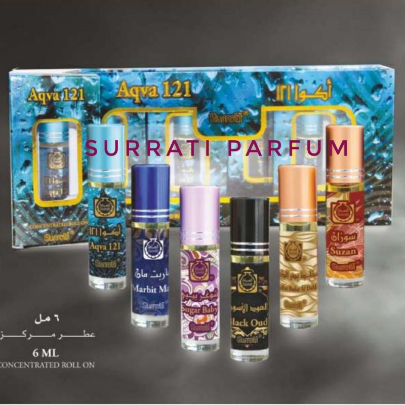 Parfum Surrati 6ml Roll on All Varian | Alcohol Free | Parfum Arab