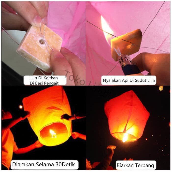 Lampion Terbang Kertas - Flying Sky Lantern Lentera Balon Terbang