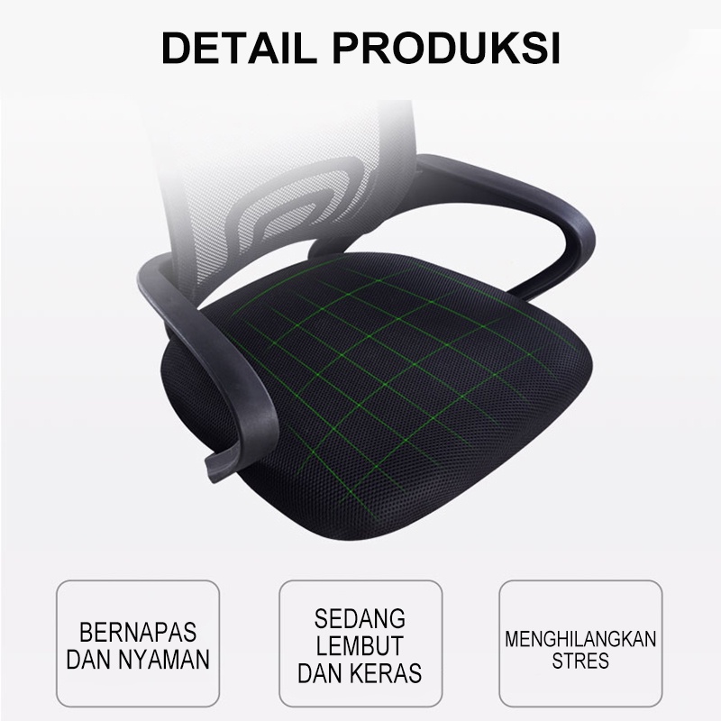 Weyon Sakura Kursi Kantor Mengangkat Kursi Kantor Kursi Mesh Dekompresi Nyaman Kursi Putar Ergonomis(A301)