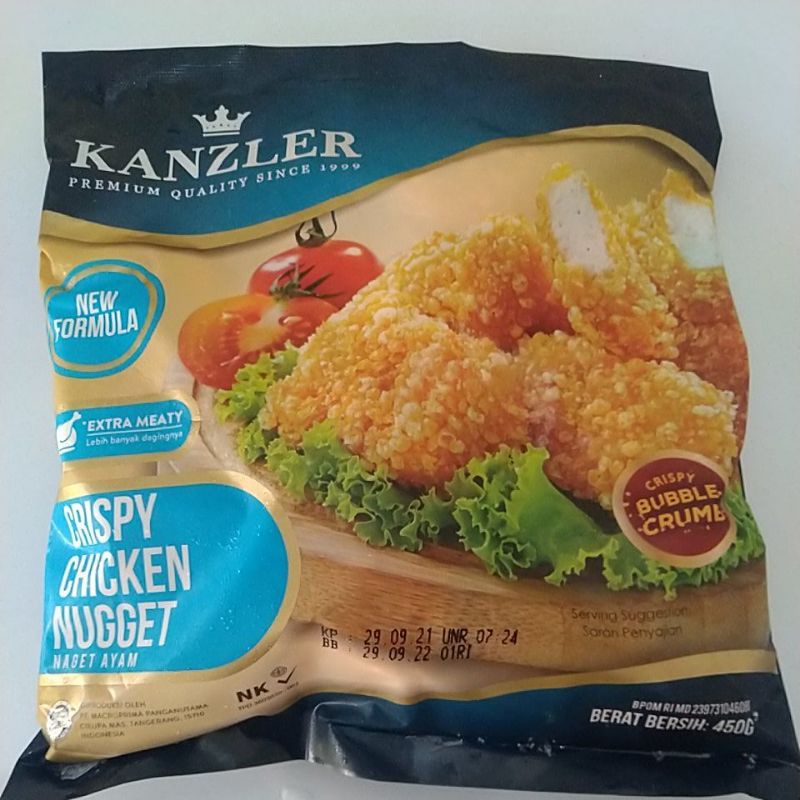 

Frozen Food Nugget Kanzler Crispy 450gr