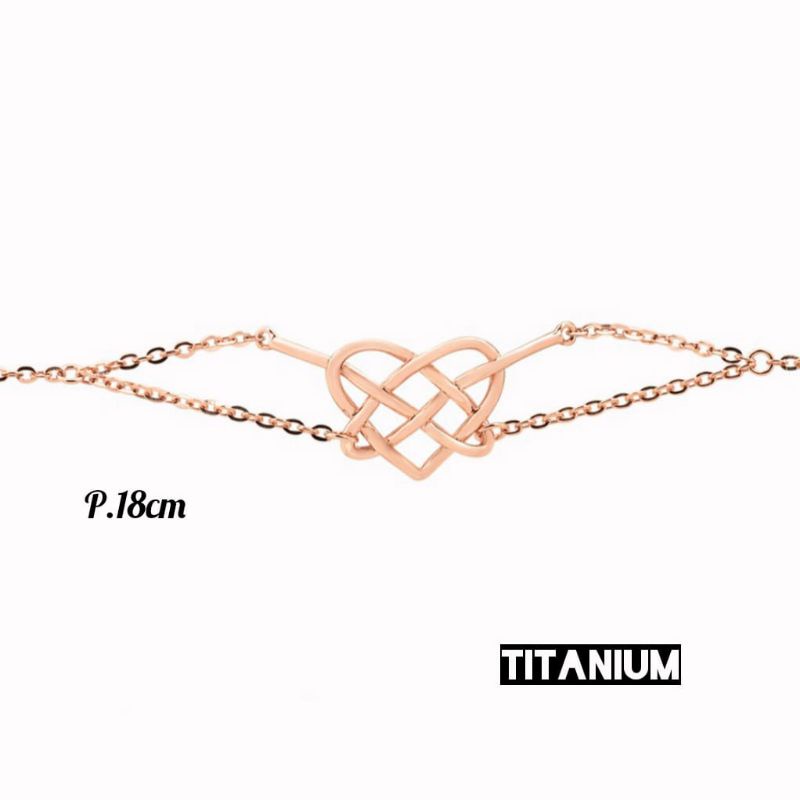 Gelang TITANIUM ASLI Ikatan Cinta Gold &amp; Rosegold tidak berkarat,tidak luntur,termurah *COD*