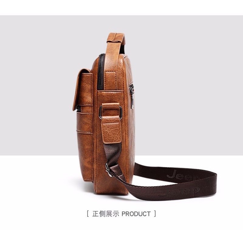 selempang jeep pria tas kulit pu import buluo quality