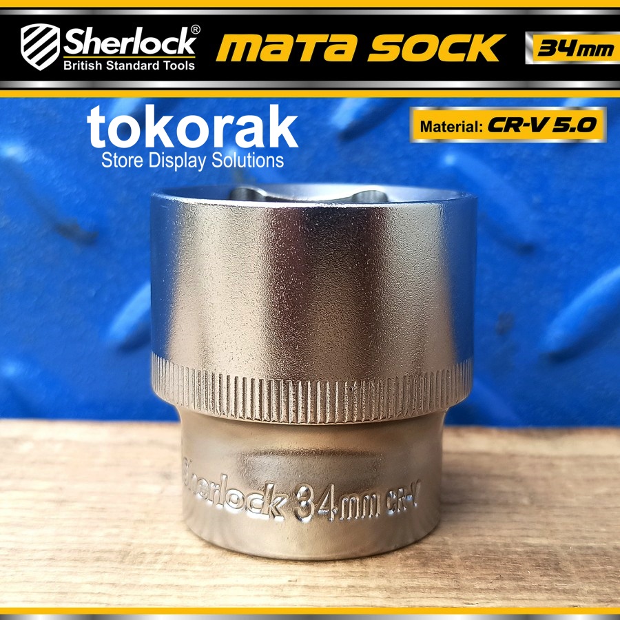 SHERLOCK MATA KUNCI SOK 34 MM 1/2 INCH 6 PT - MATA SHOCK