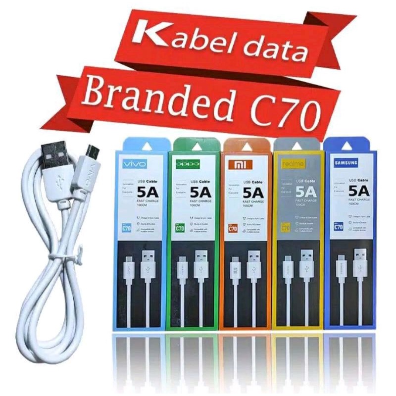 Kabel Data Micro Usb Branded C70 berkualiatas