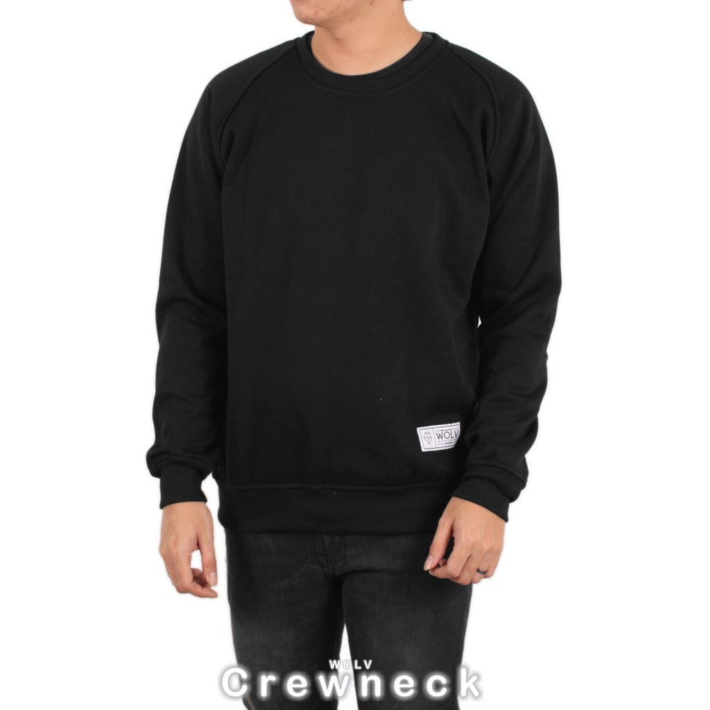 [ BISA COD ] SWEATER OBLONG PRIA POLOS CREWNECK PREMIUM TEBAL BIG SIZE L - XL - XXL