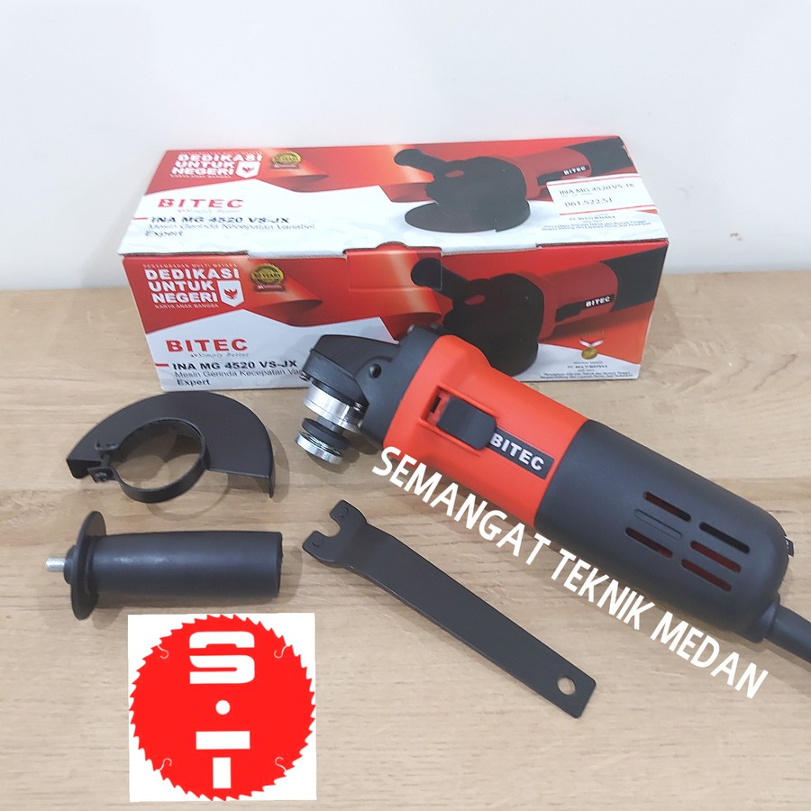 MG4520 MESIN GRENDA GERINDA TANGAN 4" VARIABLE SPEED BITEC MG 4520