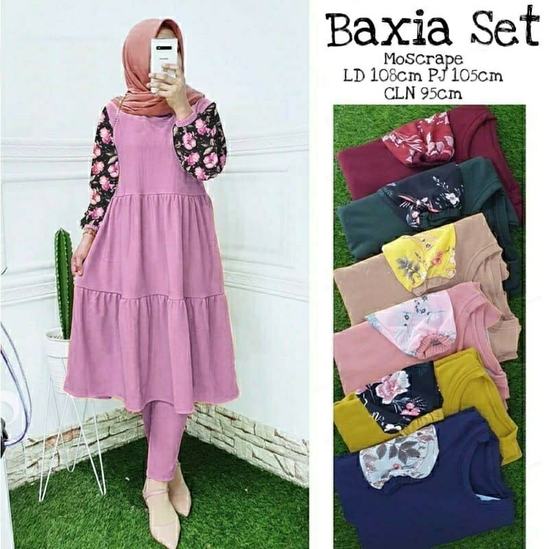 ELONAFASHION /Set Baxia/SETELAN HARIAN WANITA/ATASAN BAWAHAN PREMIUM QUALITY/BESTSELLER