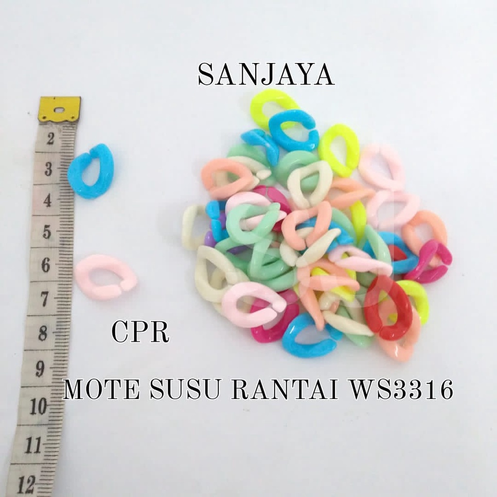 RANTAI SUSU / RANTAI SUSUN / RANTAI PLASTIK WARNA WARNI / STRAP MASKER / CONNECTOR MASKER / MOTE SUSU RANTAI WS 3316 CPR