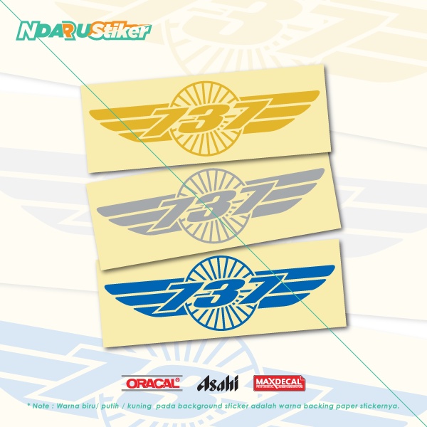 Sticker Boeing 737 Turbin Wing | Boeing 737 | Sticker Aviation