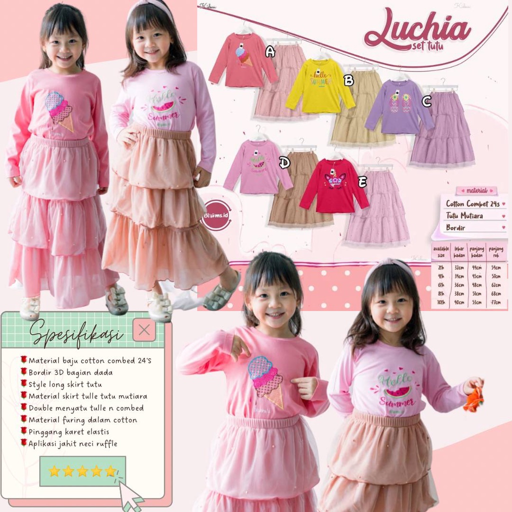 Setelan Luchia Set Tutu by Blooms.id