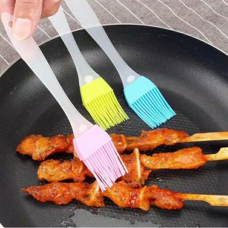 Kuas Mentega Silikon Kuas Oles Minyak Barbeque Anti Panas Kuas Roti Baking Brush Alat Dapur Barang Unik Murah Lucu Silikon Roti / Kuas Silikon Mentega / Kuas SIlikon Barbeque / Food Brush