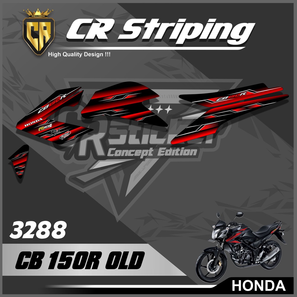 Stiker Striping CB150R Old StreetFire Semi Full - Stiping CB150R Old StreerFire |CODE A3288