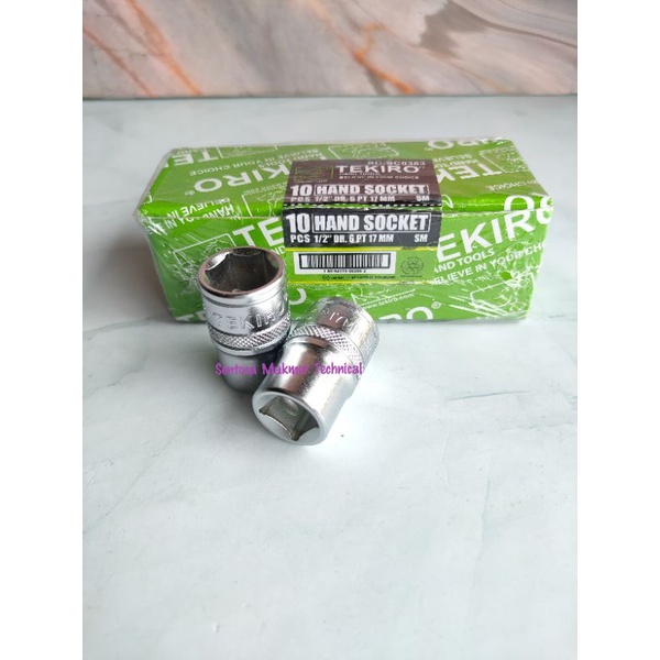 TEKIRO 1/2&quot; 17 MM Mata Kunci Sock Sok Socket Shock 17mm 6PT 12PT