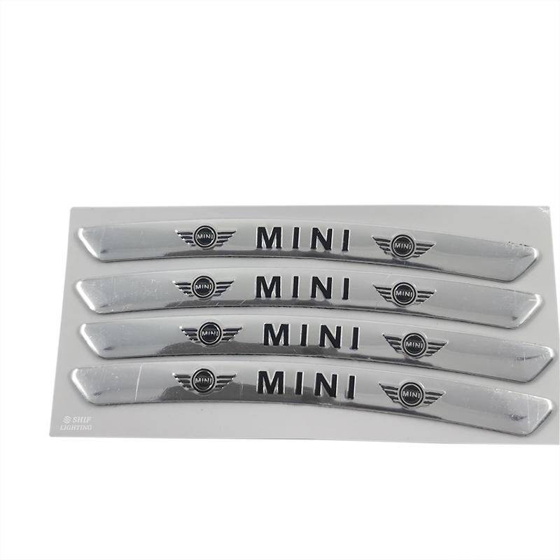 4 x Aluminum MINI Letter Logo Car Auto Wheel Tire Decorative Emblem Badge Sticker Decal MINI Wing