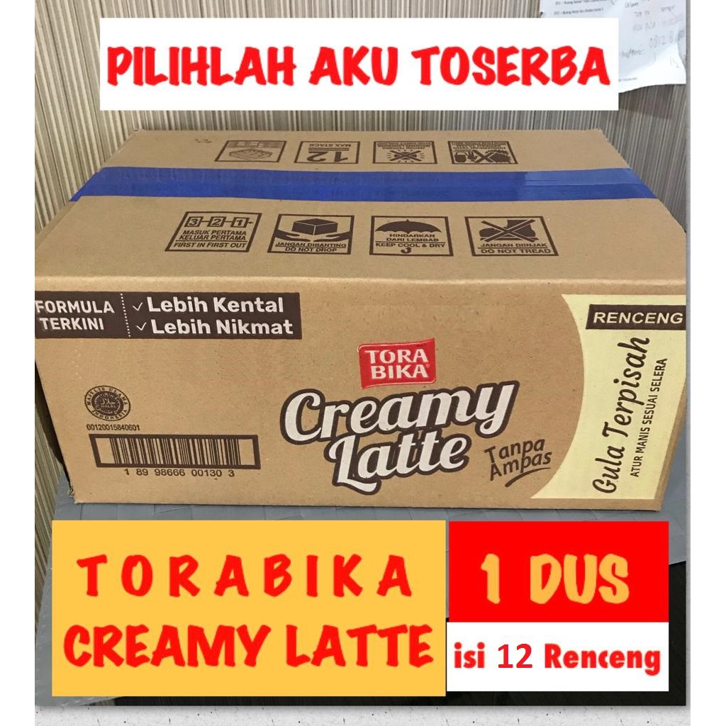 Torabika Creamy Latte Renceng 10 Sachet @ 25 gr (HARGA 1 DUS )