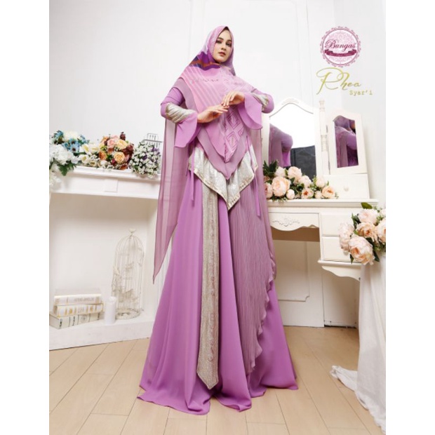 Gamis syari Rhea Bungas Ori