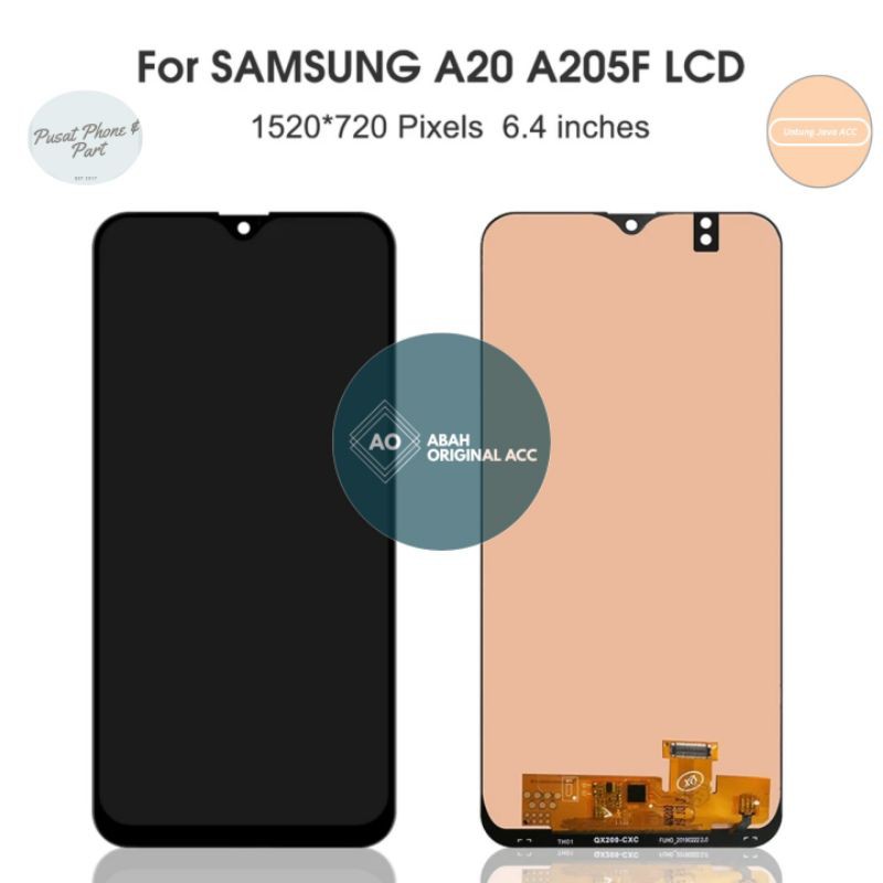 LCD TOUCHSCREEN SAMSUNG A20 A205 A205F ORIGINAL 100 PERSEN
