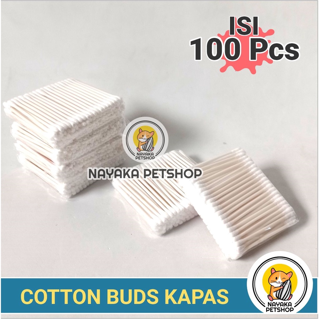 Cotton Buds Bud Korek Telinga Kucing Pembersih Kuping Korekan Anjing Kelinci Hewan