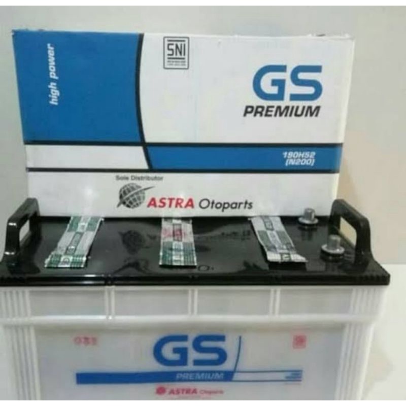 Jual AKI BATERAI MOBIL GENSET BASAH GS ASTRA PREMIUM N200/190H52 12V