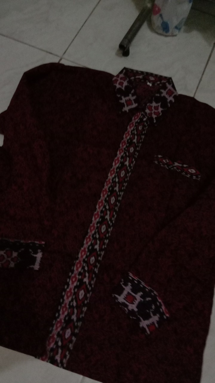 Batik Couple Keluarga Sarimbit Blouse Gamis Mega Mendung Super Jumbo