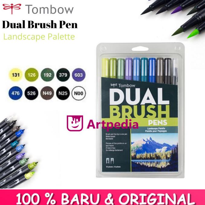 

[[COD]] Tombow Dual Brush Pen Set with Brush - Landscape Palette (pack of 10) SALE Kode 262