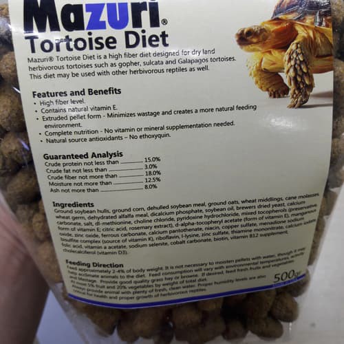 Jual Mazuri Tortoise Diet 500gr - 500 Gr Pelet Kura Darat Sulcata Istar ...