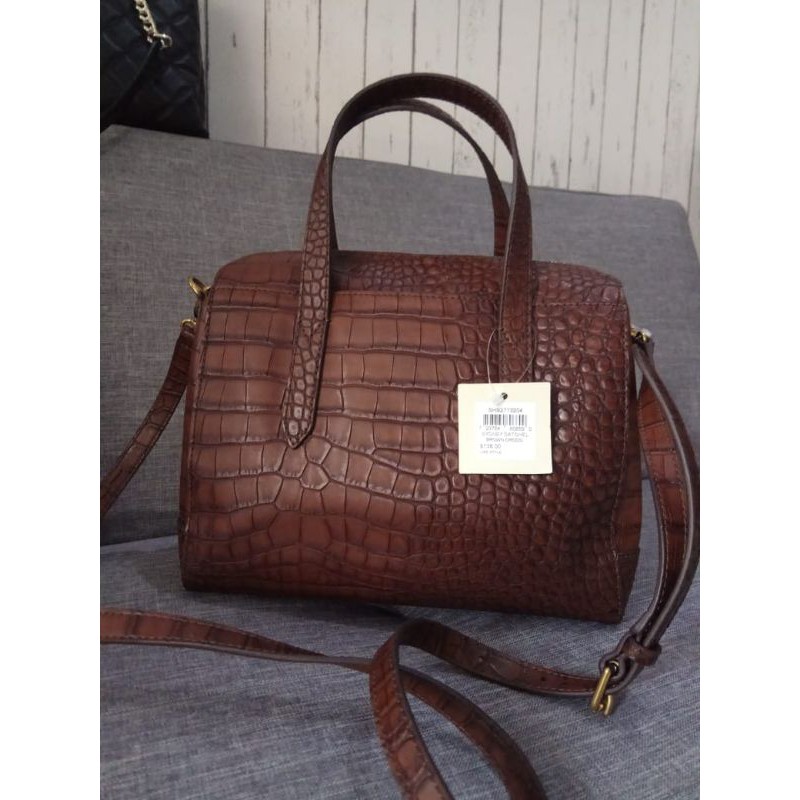 TAS SYDNEY SPEEDY CROCO BROWN WANITA FSL